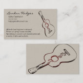 アコースティックギターの名刺のテンプレート 名刺 (正面/裏面)