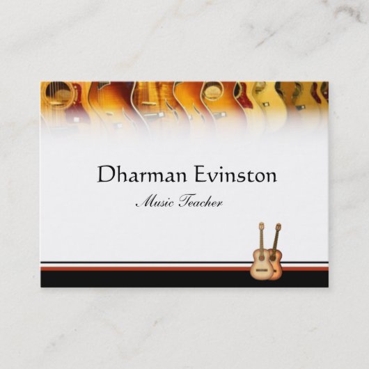 アコースティックギターの名刺 名刺 (正面)