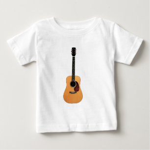 アコースティックギターの垂直 ベビーTシャツ