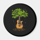 アコースティックギターの生命の木 マグネット (正面)