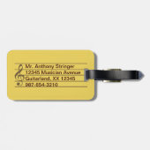 アコースティックギターの荷物のラベル ラゲッジタグ (裏面横)