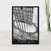 アコースティックギターの遠近感の弦ありがとう カード (正面)