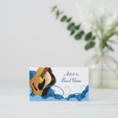 アコースティックギターの青い表現の名刺 名刺 (スタンド正面)