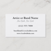 アコースティックギターの青い表現の名刺 名刺 (裏面)