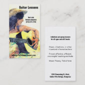 -アコースティックギターの音楽のレッスンを遊ぶ学ぶこと 名刺 (正面/裏面)