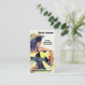 -アコースティックギターの音楽のレッスンを遊ぶ学ぶこと 名刺 (スタンド正面)