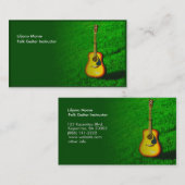 アコースティックギターの音楽業界カードテンプレート コーリングカード (正面/裏面)