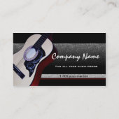 アコースティックギターの音楽業界カード 名刺 (裏面)