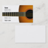 アコースティックギターの音楽業界カード 名刺 (正面/裏面)