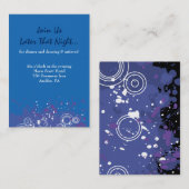 アコースティックギターの音楽的なバーのバルミツワーのパーティーカード 名刺 (正面/裏面)