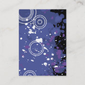 アコースティックギターの音楽的なバーのバルミツワーのパーティーカード 名刺 (裏面)