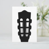 アコースティックギターの頭部RSVPカード 出欠カード (スタンド正面)