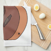 アコースティックギターアニメイラストレーション キッチンタオル (四つ折り)