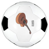 アコースティックギターアニメイラストレーション サッカーボール (回転)