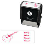 アコースティックギターアニメイラストレーション セルフインキングスタンプ (インサイチュ)