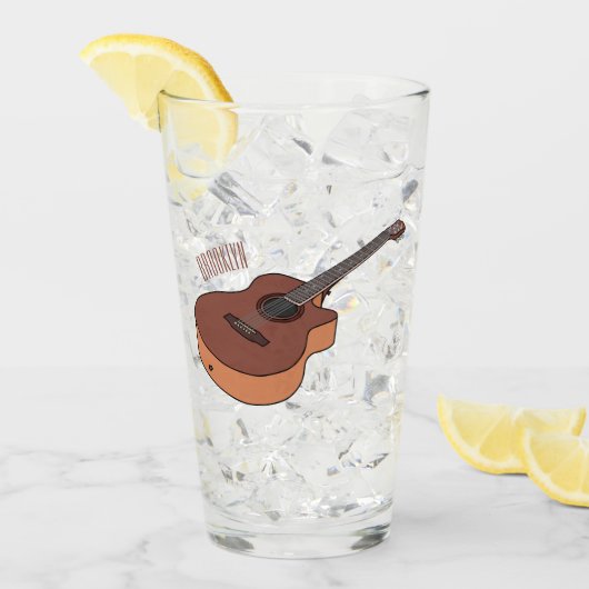 アコースティックギターアニメイラストレーション タンブラーグラス (アイス正面)