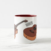 アコースティックギターアニメイラストレーション ツートーンマグカップ (中央)