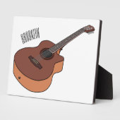 アコースティックギターアニメイラストレーション フォトプラーク (側面)