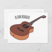 アコースティックギターアニメイラストレーション ポストカード (正面/裏面)