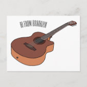 アコースティックギターアニメイラストレーション ポストカード (正面)