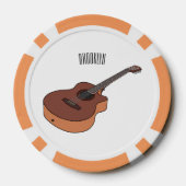 アコースティックギターアニメイラストレーション ポーカーチップ (裏面)