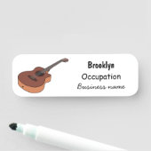 アコースティックギターアニメイラストレーション 名札 (インサイチュ)