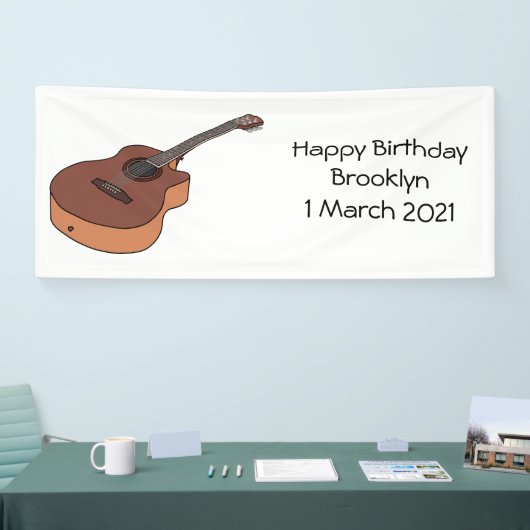 アコースティックギターアニメイラストレーション 横断幕 (トレードショー)