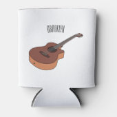 アコースティックギターアニメイラストレーション 缶クーラー (正面)