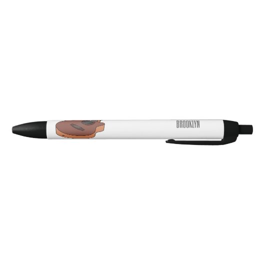 アコースティックギターアニメイラストレーション 黒ボールペン (ボトム)