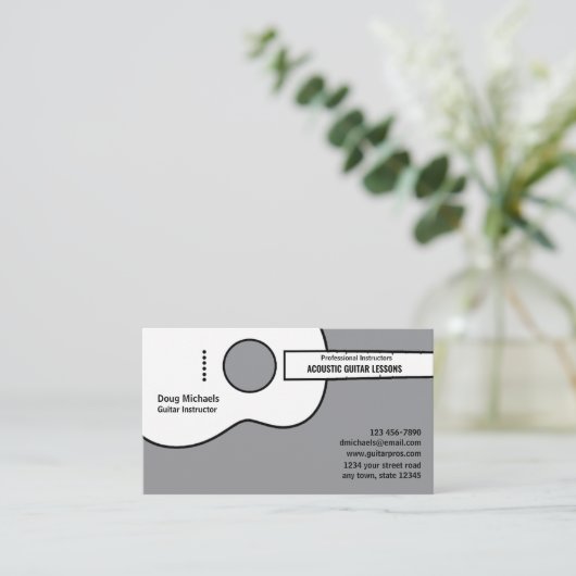 アコースティックギターインストラクター名刺 名刺 (スタンド正面)