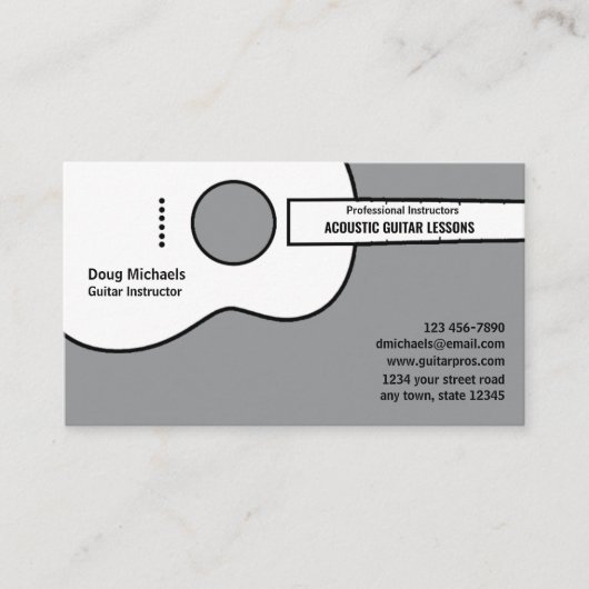 アコースティックギターインストラクター名刺 名刺 (正面)
