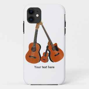 アコースティックギターウクレレとアコースティックベース iPhone 11 ケース
