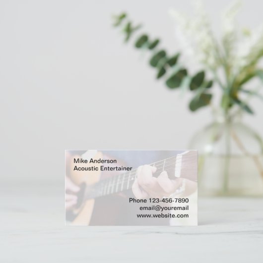アコースティックギターエンターテイナー及び先生 名刺 (スタンド正面)