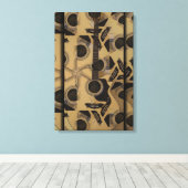 アコースティックギターキュービズム キャンバスプリント (インサイチュ (ウッドフロア))