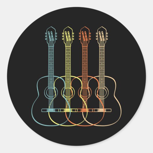 アコースティックギターギタープレーヤー及びミュージシャン ラウンドシール (正面)