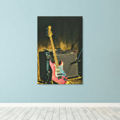 アコースティックギターギフト キャンバスプリント (インサイチュ (ウッドフロア))