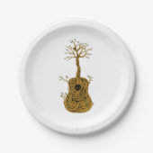 アコースティックギターシャツツリーオブライフギタープレーヤーG ペーパープレート (正面)