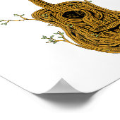 アコースティックギターシャツツリーオブライフギタープレーヤーG ポスター (角)