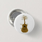 アコースティックギターシャツツリーオブライフギタープレーヤーG 缶バッジ (正面&裏面)