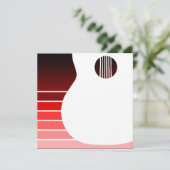 アコースティックギターシルエット:レッドフェード 招待状 (スタンド正面)