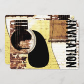 アコースティックギタージャズセッションへの招待 招待状 (正面/裏面)