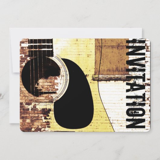 アコースティックギタージャズセッションへの招待 招待状 (正面)