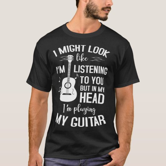 アコースティックギターストリングエレキギターのアクセサリー Tシャツ (正面)