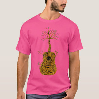 アコースティックギターツリーOf Life Guitar Player Guitari Tシャツ