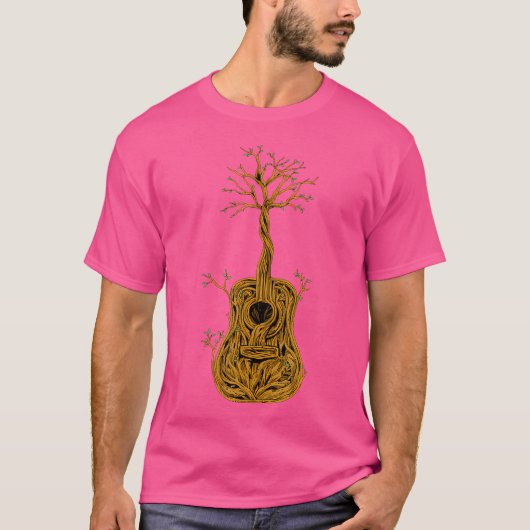 アコースティックギターツリーOf Life Guitar Player Guitari Tシャツ (正面)