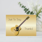 アコースティックギターデザイン パーソナライズされた サンキューカード (スタンド正面)