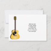 アコースティックギターデザイン パーソナライズされた サンキューカード (裏面)