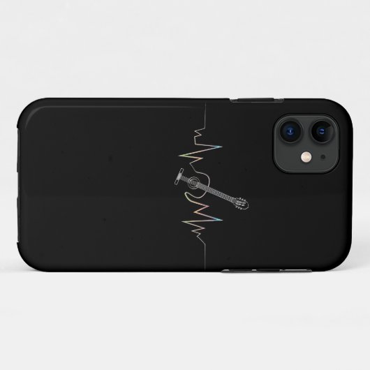 アコースティックギターハートビートクールデザインギフト Case-Mate iPhoneケース (裏面(横))