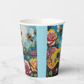 アコースティックギターバラとハチ春園 紙コップ (左)