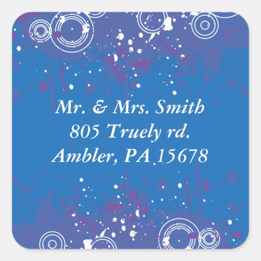 アコースティックギターバーバルミツワー差出人住所 スクエアシール (正面)